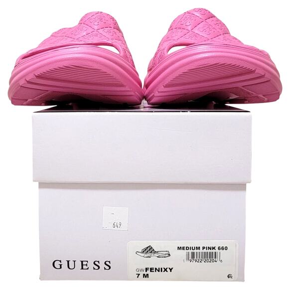 GUESS Women Fenixy Chunky Platform Slide Sandals Size US 7M Medium Pink EVA - Picture 4 of 4